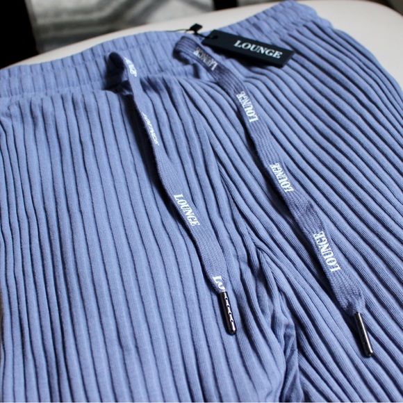 Lounge Apparel Ribbed Leggings in Smoked Blue size Small - Picture 3 of 4